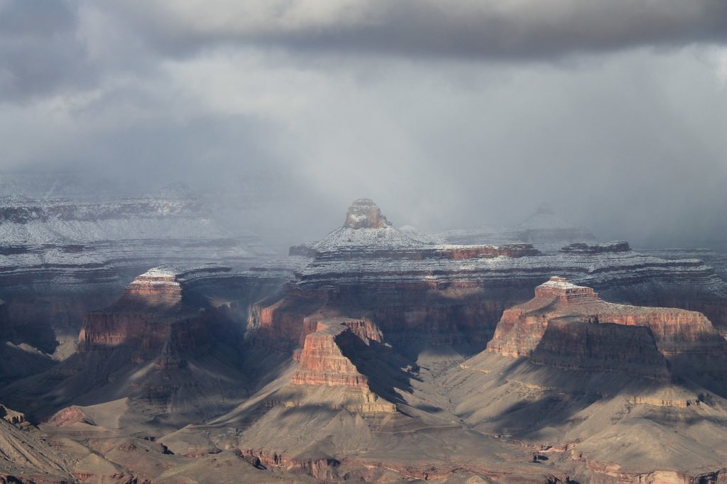 grand canyon, winter, canyon